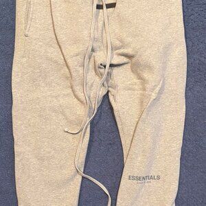 Fear of God Essentials Sweatpants 'Heather Oat' Size Medium Pre-Owned